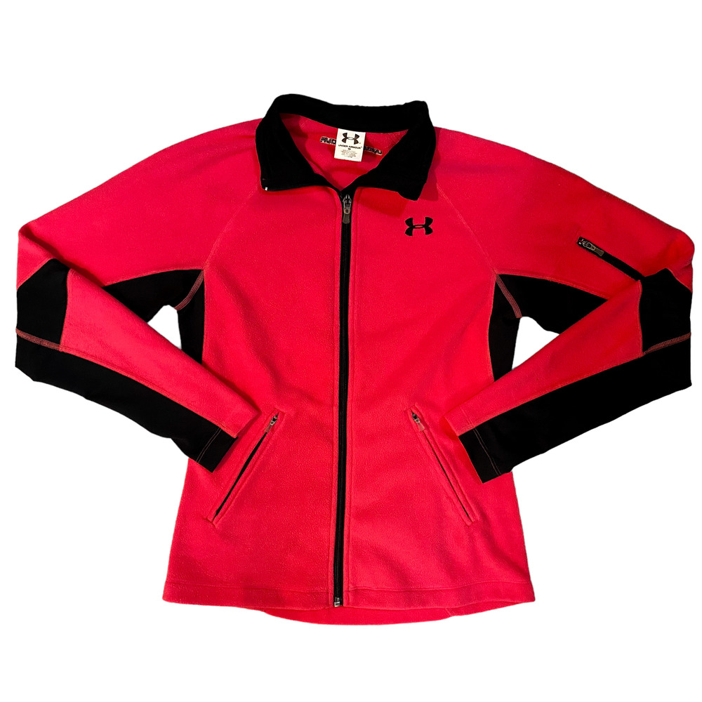 Under Armour Dark Pink Fleece Zip Up Womens Size S